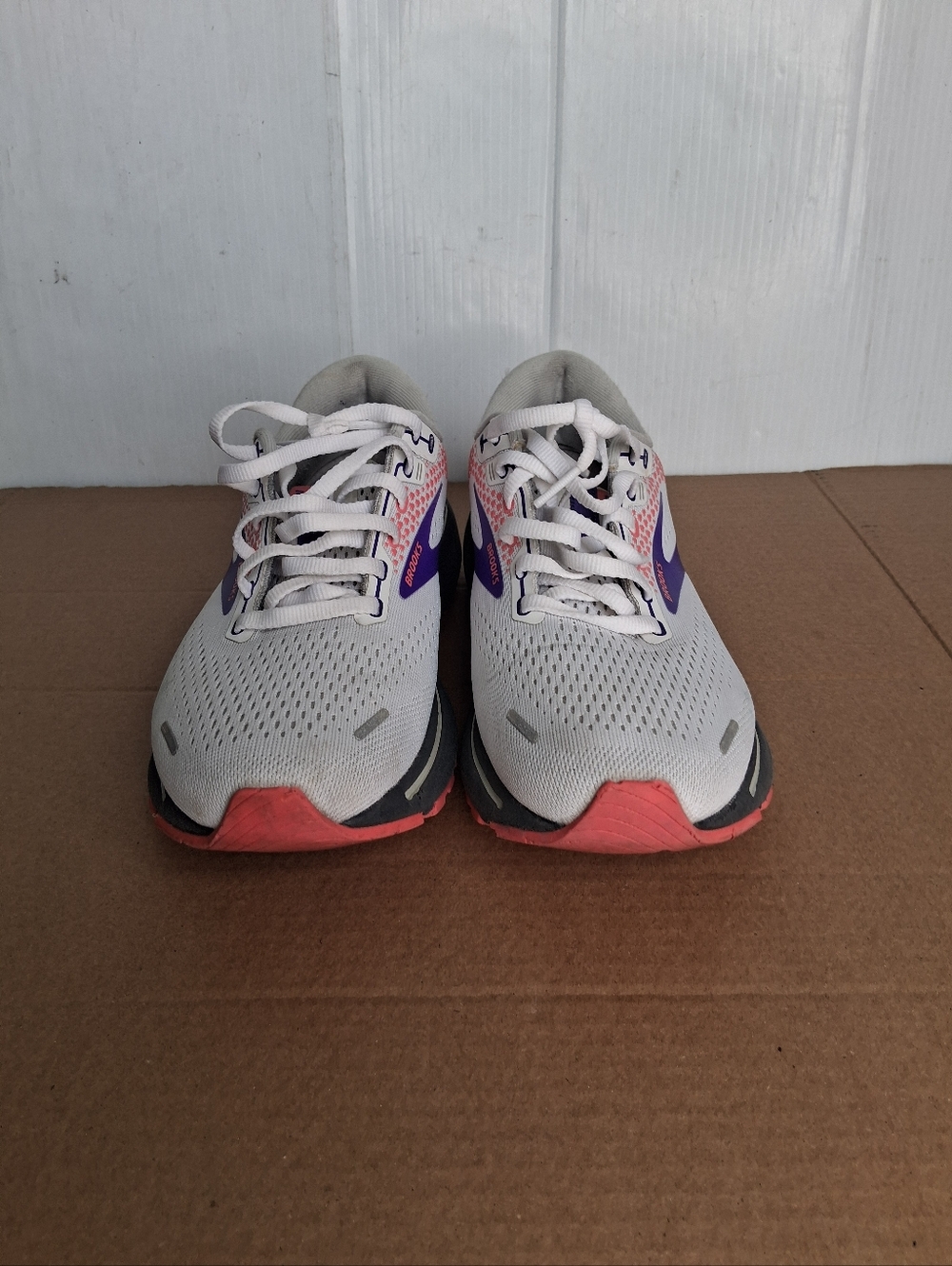 Brooks Ghost 14 Running Shoes Women's Size 8.5 White/Purple/Coral - Picture 8 of 10